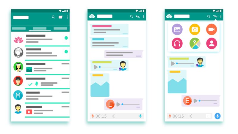 printar conversas do WhatsApp - whatsapp interface, apps, android